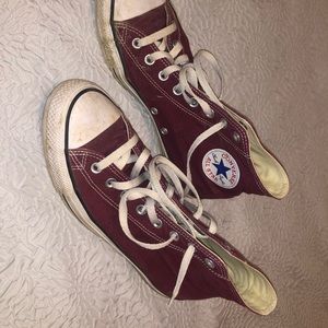 Red high top converse